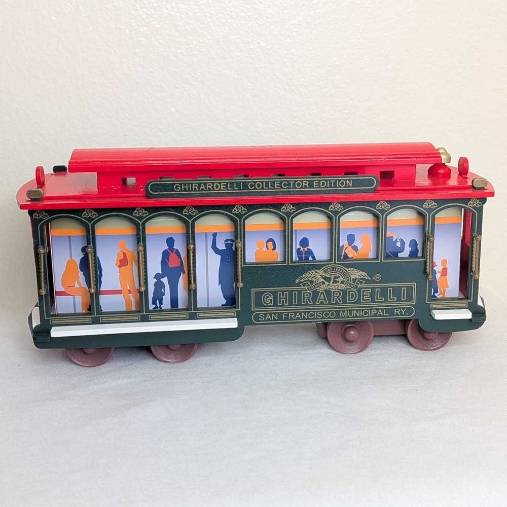 Ghirardelli Chocolate Collector Edition San Francisco Wooden Cable Car Keepsake